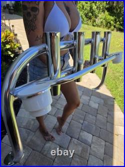 Leaning Post Rod Rack Fishing Pole Holder
