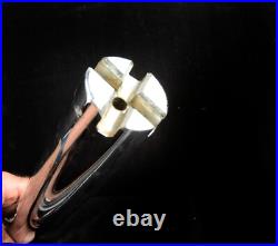 Lee's Miami Outrigger Holder 2 Angled Pole End Mounts Chrome Bronze Tube Pair
