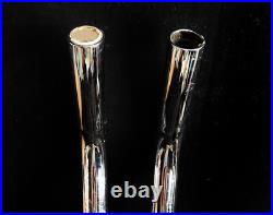 Lee's Miami Outrigger Holder 2 Angled Pole End Mounts Chrome Bronze Tube Pair