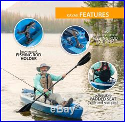 Lifetime Tamarack Angler Fishing Kayak Blue 10 Brand New With Paddle/Rod Holder