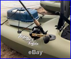 Lifetime Triton Angler Single Man Fishing Kayak With Three Rod Holders Hard