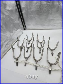 Lot of 10 Stainless steel Rail Boat Mount Fishing Rod Holders 1/2 Bolt E