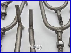 Lot of 10 Stainless steel Rail Boat Mount Fishing Rod Holders 1/2 Bolt E