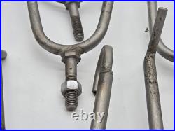 Lot of 10 Stainless steel Rail Boat Mount Fishing Rod Holders 1/2 Bolt E