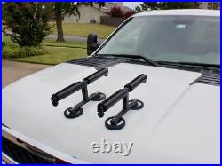 Magnetic Fishing Rod Racks for Vehicle (Truck or SUV) with Ferrous Metal Hood