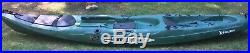 Malibu X-Factor Drk Green Fishing Kayak 14.5ft, 4 rod holders, 2 Dry Storage