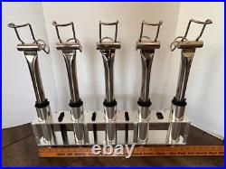 Marine 5-Rod Fishing Rod Port Side Holder Aluminum withStainless Snapper Inserts Marine 5-Rod Fishing Rod Port Side Holder Aluminum withStainless Snapper Inserts