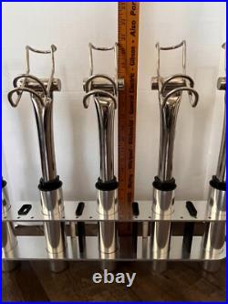 Marine 5-Rod Fishing Rod Port Side Holder Aluminum withStainless Snapper Inserts Marine 5-Rod Fishing Rod Port Side Holder Aluminum withStainless Snapper Inserts
