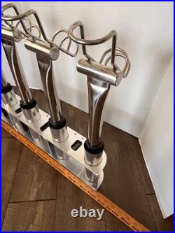 Marine 5-Rod Fishing Rod Port Side Holder Aluminum withStainless Snapper Inserts Marine 5-Rod Fishing Rod Port Side Holder Aluminum withStainless Snapper Inserts