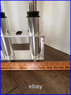 Marine 5-Rod Fishing Rod Port Side Holder Aluminum withStainless Snapper Inserts Marine 5-Rod Fishing Rod Port Side Holder Aluminum withStainless Snapper Inserts