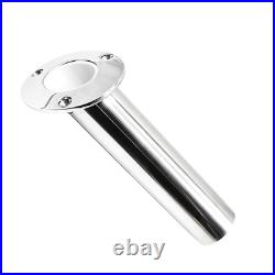 Marine City 316 Stainless Steel Fishing Rod Holder Drain Flush Mount 30° Angle