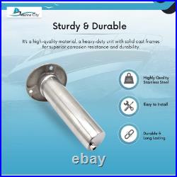 Marine City 90° Deluxe Fishing Flush Mount Rod Holder 316 SS with Drain Boat 2 Pcs