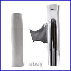 Marine City Flared Weld-On Fishing Rod Holder Aluminum with White Vinyl Insert Marine City Flared Weld-On Fishing Rod Holder Aluminum with White Vinyl Insert