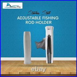 Marine City Flared Weld-On Fishing Rod Holder Aluminum with White Vinyl Insert Marine City Flared Weld-On Fishing Rod Holder Aluminum with White Vinyl Insert