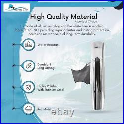 Marine City Flared Weld-On Fishing Rod Holder Aluminum with White Vinyl Insert Marine City Flared Weld-On Fishing Rod Holder Aluminum with White Vinyl Insert