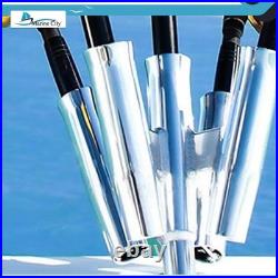 Marine City Flared Weld-On Fishing Rod Holder Aluminum with White Vinyl Insert Marine City Flared Weld-On Fishing Rod Holder Aluminum with White Vinyl Insert