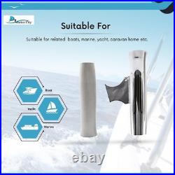 Marine City Flared Weld-On Fishing Rod Holder Aluminum with White Vinyl Insert Marine City Flared Weld-On Fishing Rod Holder Aluminum with White Vinyl Insert