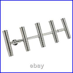 HOFFEN Stainless Steel 4-Rod Fishing Rod Holder – Flush Mount For Kayak, Boat, RV, Truck