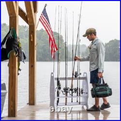 Marlin Fishing Pole Rack, Holds 24 Fishing Rods and Reels, Weather-Resistant, Ga