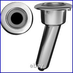 Mate Series Elite Screwless Stainless Steel 15° Rod & Cup Holder Drain