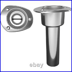 Mate Series Stainless Steel 0° Rod & Cup Holder Open Oval Top