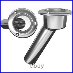 Mate Series Stainless Steel 30° Rod & Cup Holder Open Round Top