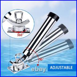 Mojiate Set of 2 Fishing Rod Holder, 360 Degree Rotation Fishing Rod Outrigger