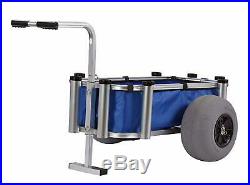 Muscle Marine Beach Cart Surf Fishing Rod Cart On-Wheel Pier Deck Rod Holder NEW