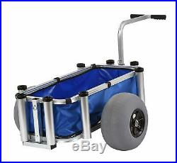 Muscle Marine Beach Cart Surf Fishing Rod Cart On-Wheel Pier Deck Rod Holder NEW