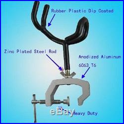 NEW Heavy Duty Fishing Pole Rod Holder with Universal Clamp-On Boat Deck Mount