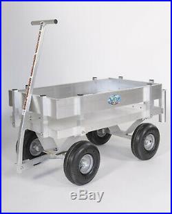 NEW Kahuna JUNIOR Fishing Wagon-Walls-No Rust-10 Tires-Rod Holders-Made USA