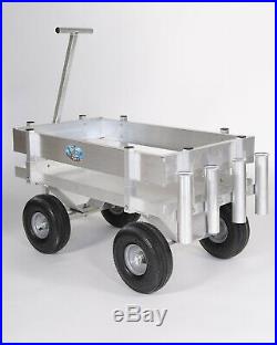 NEW Kahuna JUNIOR Fishing Wagon-Walls-No Rust-10 Tires-Rod Holders-Made USA