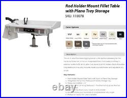 NEW ROD HOLDER MOUNT BAIT FILLET TABLE with PLANO TRAY STORAGE CUTTING BOAT