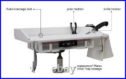 NEW ROD HOLDER MOUNT BAIT FILLET TABLE with PLANO TRAY STORAGE CUTTING BOAT