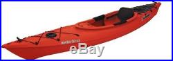 NEW Sun Dolphin RED Aruba 12' SS Sit-in Lightweight Fishing Kayak with Rod Holders