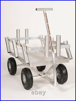 NEW! THE SIDEKICK! -World's Best Pier & Dock Cart-10 Rods-Aluminum-USA