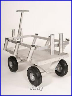 NEW! THE SIDEKICK! -World's Best Pier & Dock Cart-10 Rods-Aluminum-USA