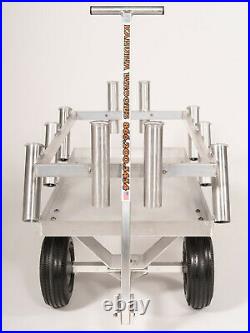 NEW! THE SIDEKICK! -World's Best Pier & Dock Cart-10 Rods-Aluminum-USA