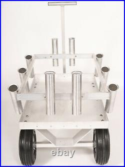 NEW! THE SIDEKICK! -World's Best Pier & Dock Cart-10 Rods-Aluminum-USA