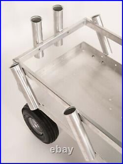 NEW! THE SIDEKICK! -World's Best Pier & Dock Cart-10 Rods-Aluminum-USA