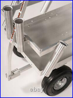 NEW! THE SIDEKICK! -World's Best Pier & Dock Cart-10 Rods-Aluminum-USA