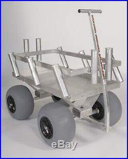 NEW! THE SIDEKICK! -World's Best Surf Fishing & Beach Cart-10 Rods-Aluminum-USA