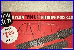 NOS Roof Headliner Fishing Pole Holder Vintage Interior Accessory Rod Carrier