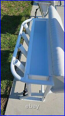 New 36 White Leaning Post For Center Console Fishing Boat Marine Rod Holders