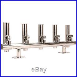New Design 5 Tube Adjustable Stainless Wall/Top Mounted Rod Holder -9995S