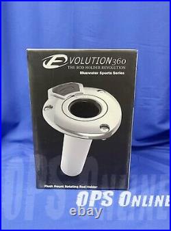 New Evolution 360 Flush Mount Rotating Rod Holder and Backing Plate E360BW