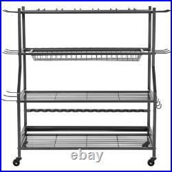 New Fishing Rod Holder New 15-Rods, Mobile Fishing Pole Rack Cart with Wheels