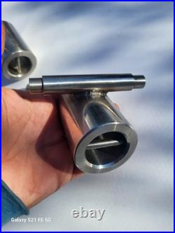 New Pair Stainless Steel Fishing Gimbal Rod Holders Bolt On Swivel & Brackets