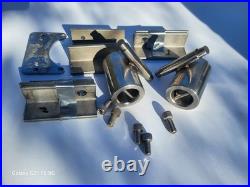 New Pair Stainless Steel Fishing Gimbal Rod Holders Bolt On Swivel & Brackets