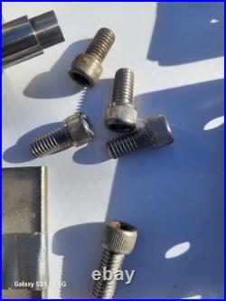 New Pair Stainless Steel Fishing Gimbal Rod Holders Bolt On Swivel & Brackets